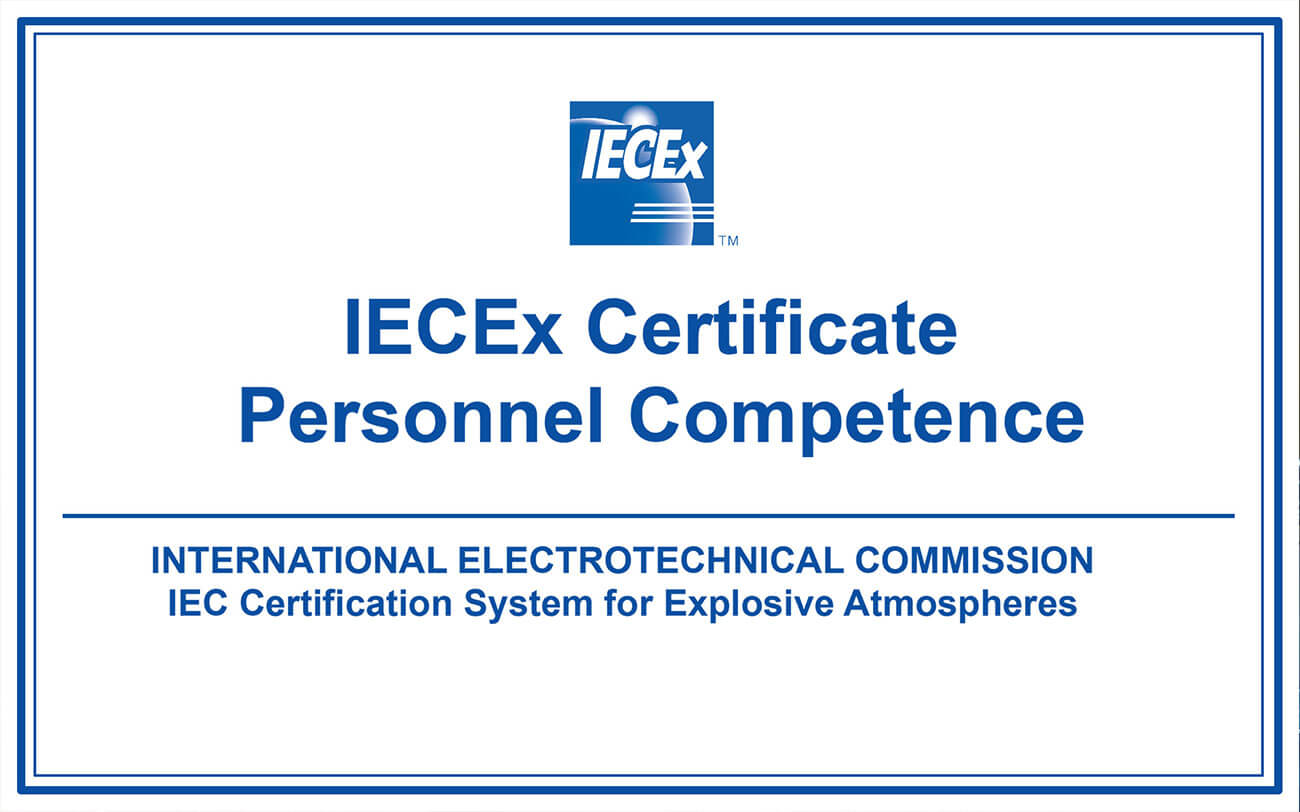 KHJ Lighting-IECEx Certificate Personnel Competence
